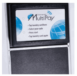 MultiPay reader mounted in the machine