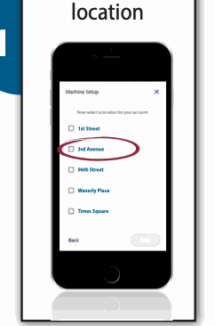 Select the MultiPay machine location