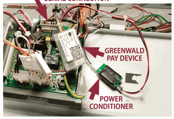MDC/Quantum Greenwald Pay installation connection layout
