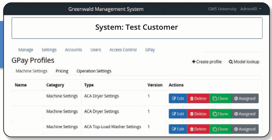 Completed GPay profile list