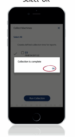 Completed collection in the Greenwald Pay app