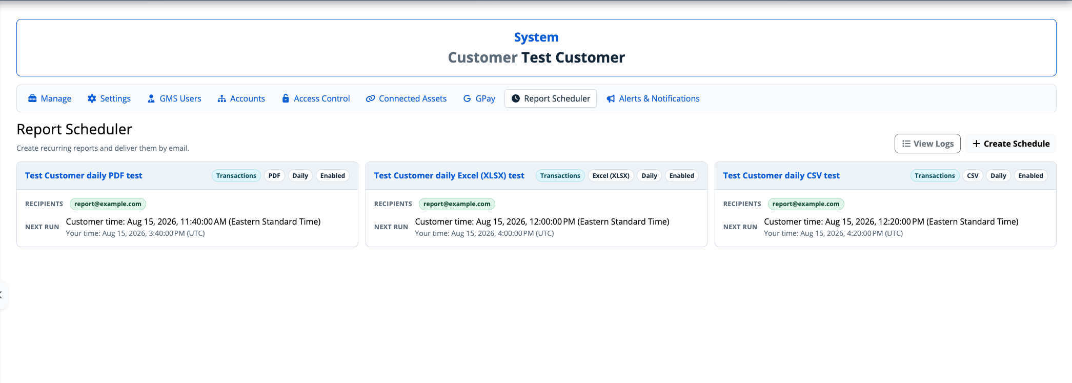 Report Scheduler overview